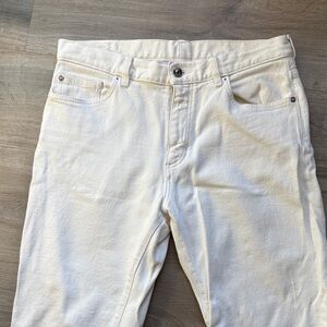 Zegna Men's Slim Straight Cream Jeans